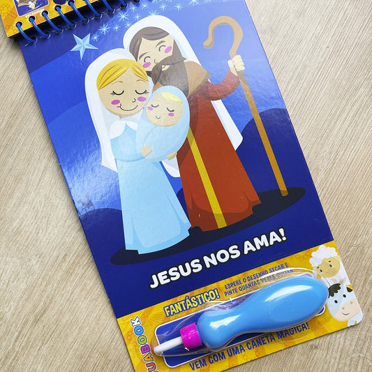 Aquabook O Nascimento de Jesus | Vem com Uma Caneta Magica