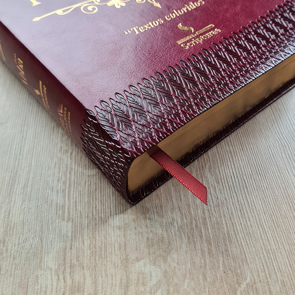 Bíblia de Estudo King James Atualizada | 1611 | Letra Normal | Capa Luxo Vinho