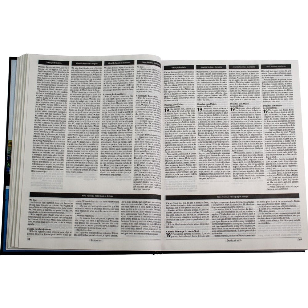 Bíblia Sagrada Traduções SBB | TB | ARC | ARA | NAA | NTLH | Letra Normal | Capa Dura Azul