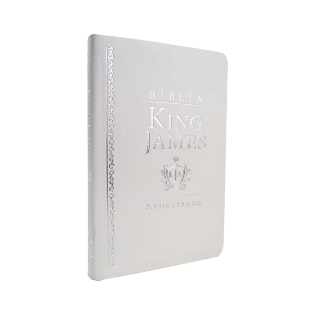 Bíblia King James Atualizada Slim | KJA | Capa Luxo Branca