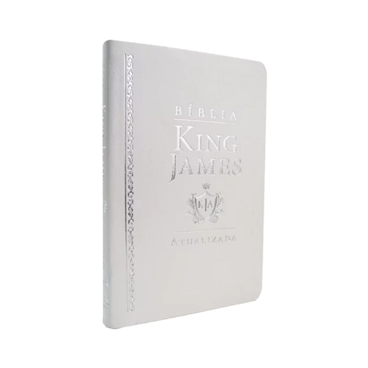 Bíblia King James Atualizada Slim | KJA | Capa Luxo Branca