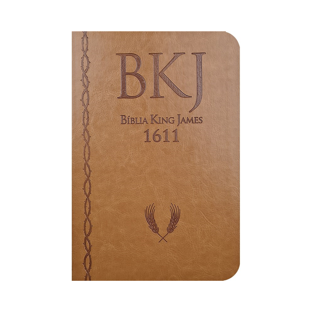 Bíblia King James 1611 Ultrafina Ampliada | Letra Normal | Capa Luxo Mostarda