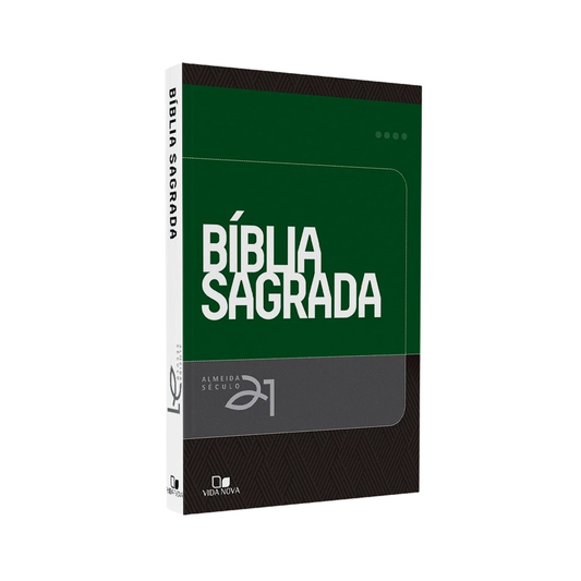 Bíblia Sagrada | A21 | Normal | C/ Referencias Cruzadas | Capa Brochura Verde e Cinza