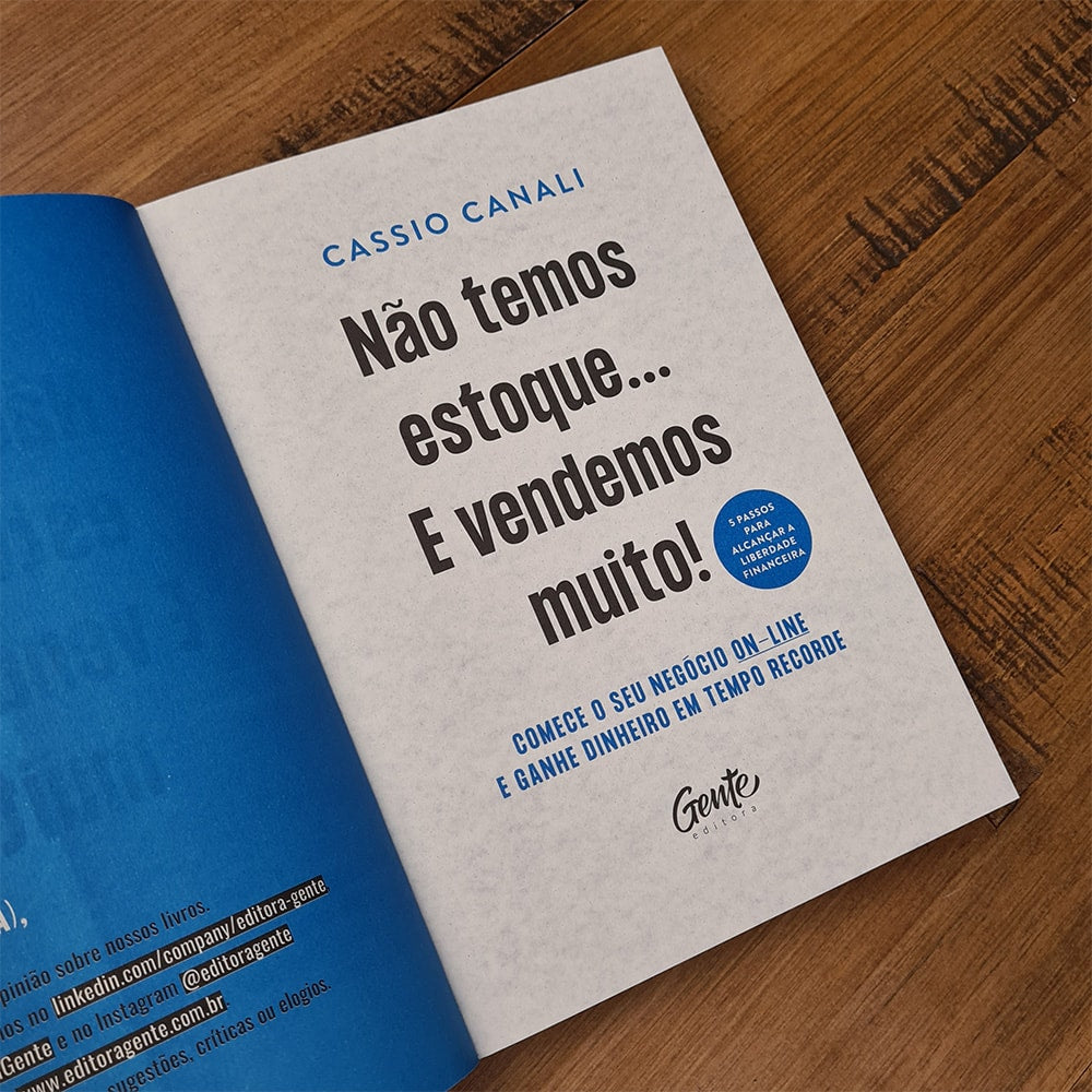 Não Estoque E vendemos muito! | Casssio Canali