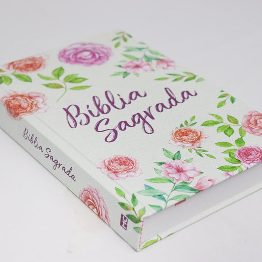 Bíblia Textura Floral | NVT | Letra Normal | Capa Dura