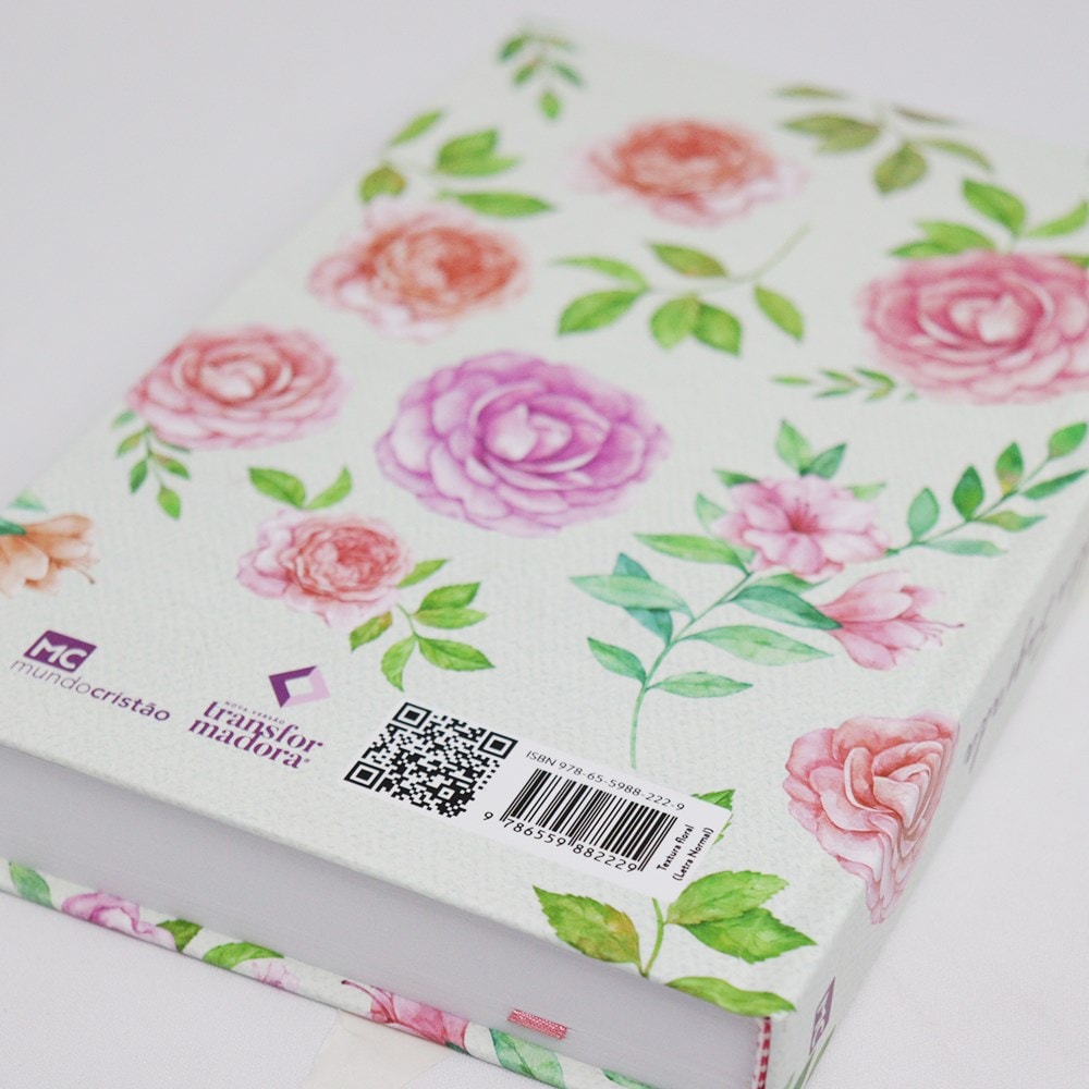 Bíblia Textura Floral | NVT | Letra Normal | Capa Dura