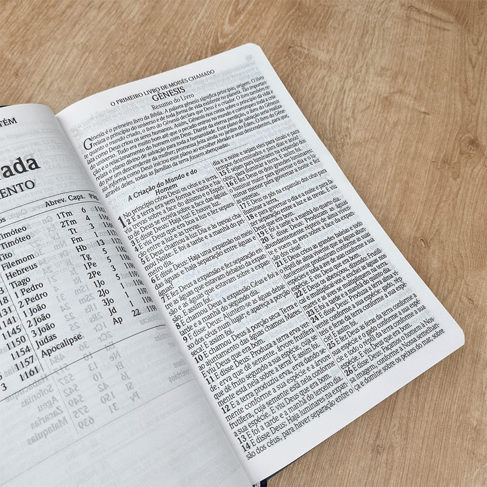 Bíblia De Estudo Do Obreiro e do Ministro Pentecostal | ARC | Letra Normal | Harpa Avivada e Corinhos | Capa Luxo Azul
