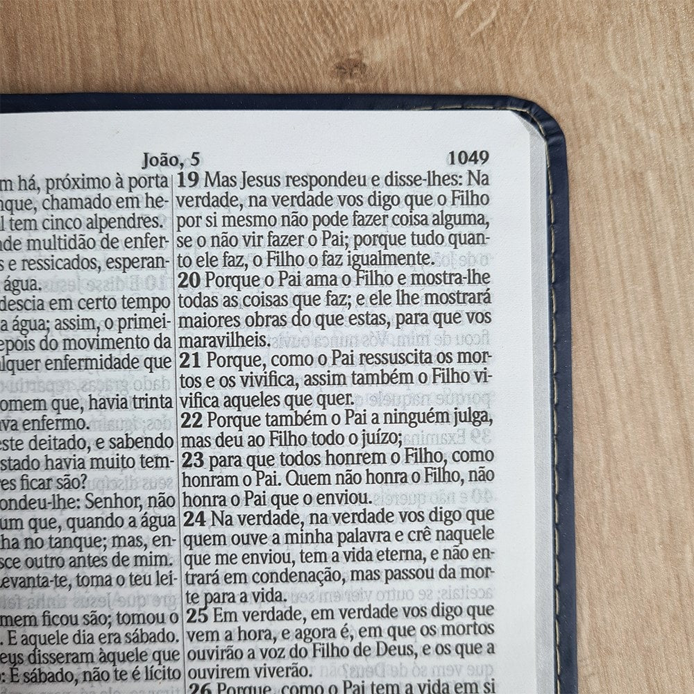 Bíblia De Estudo Do Obreiro e do Ministro Pentecostal | ARC | Letra Normal | Harpa Avivada e Corinhos | Capa Luxo Azul