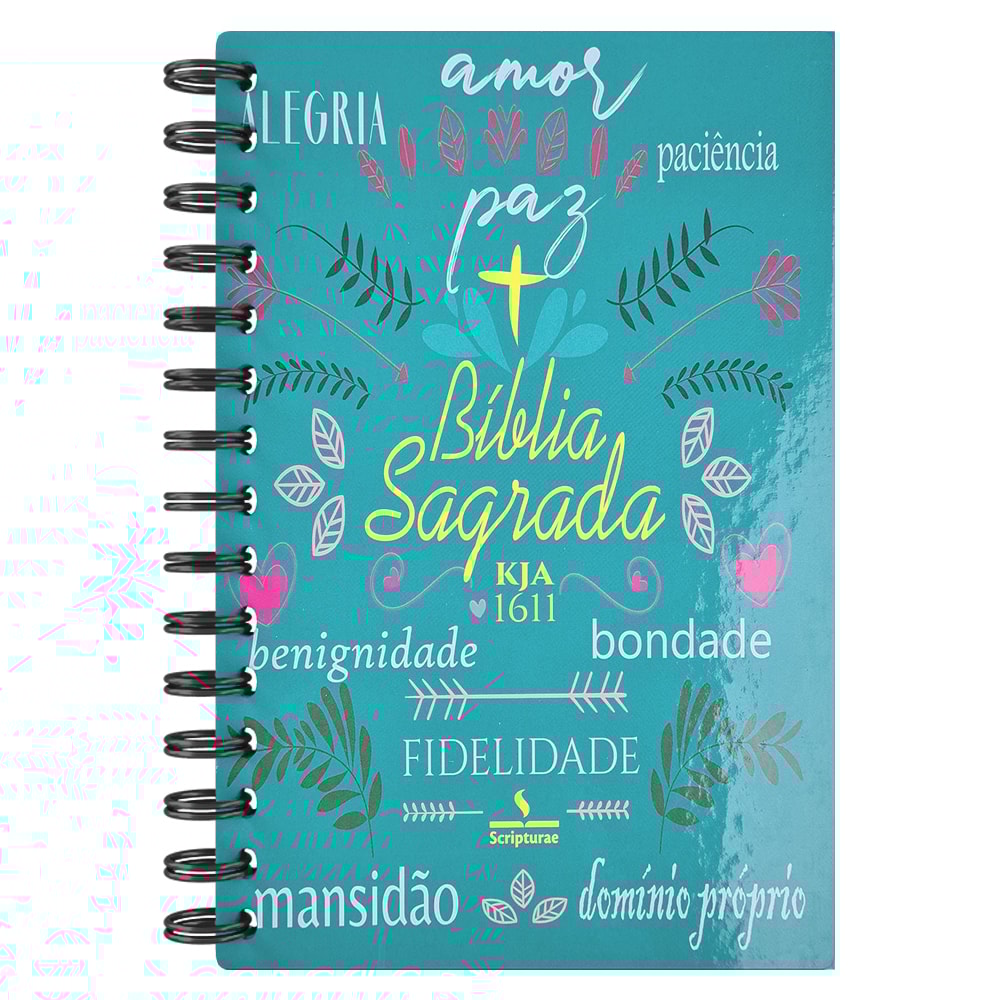 Bíblia Sagrada KJA 1611 | Letra Normal | Capa Dura Espiral Lettering
