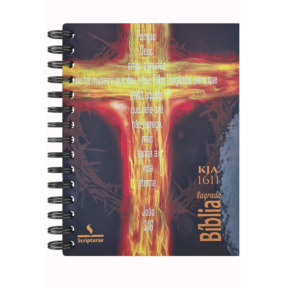 Bíblia Sagrada KJA 1611 | Letra Normal | Capa Dura Espiral João 3:16