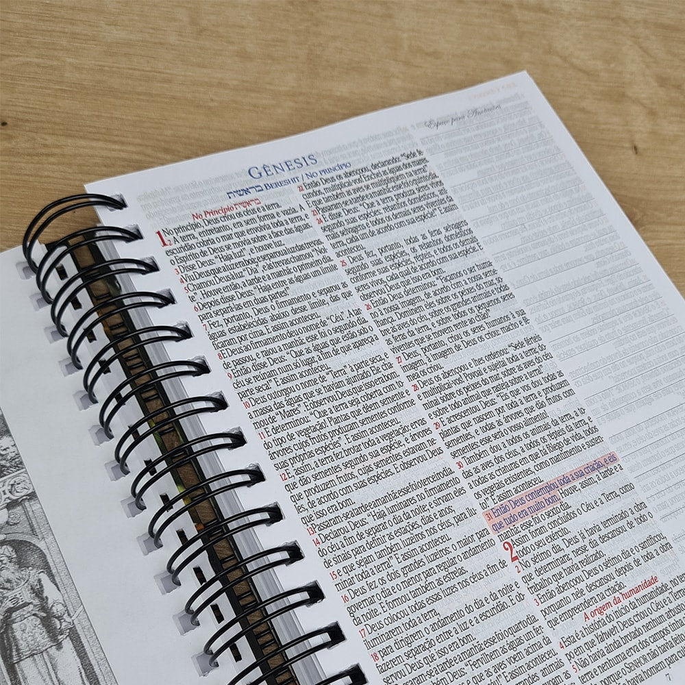 Bíblia Sagrada KJA 1611 | Letra Normal | Capa Dura Espiral João 3:16