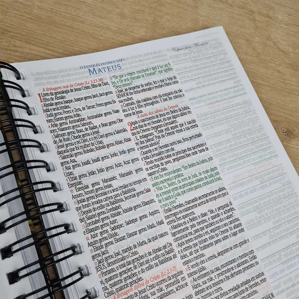 Bíblia Sagrada KJA 1611 | Letra Normal | Capa Dura Espiral João 3:16