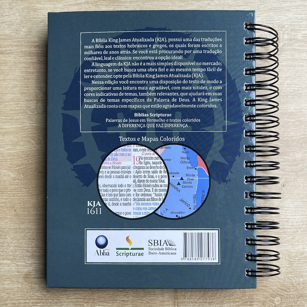 Bíblia Sagrada KJA 1611 | Letra Normal | Capa Dura Espiral Calvário