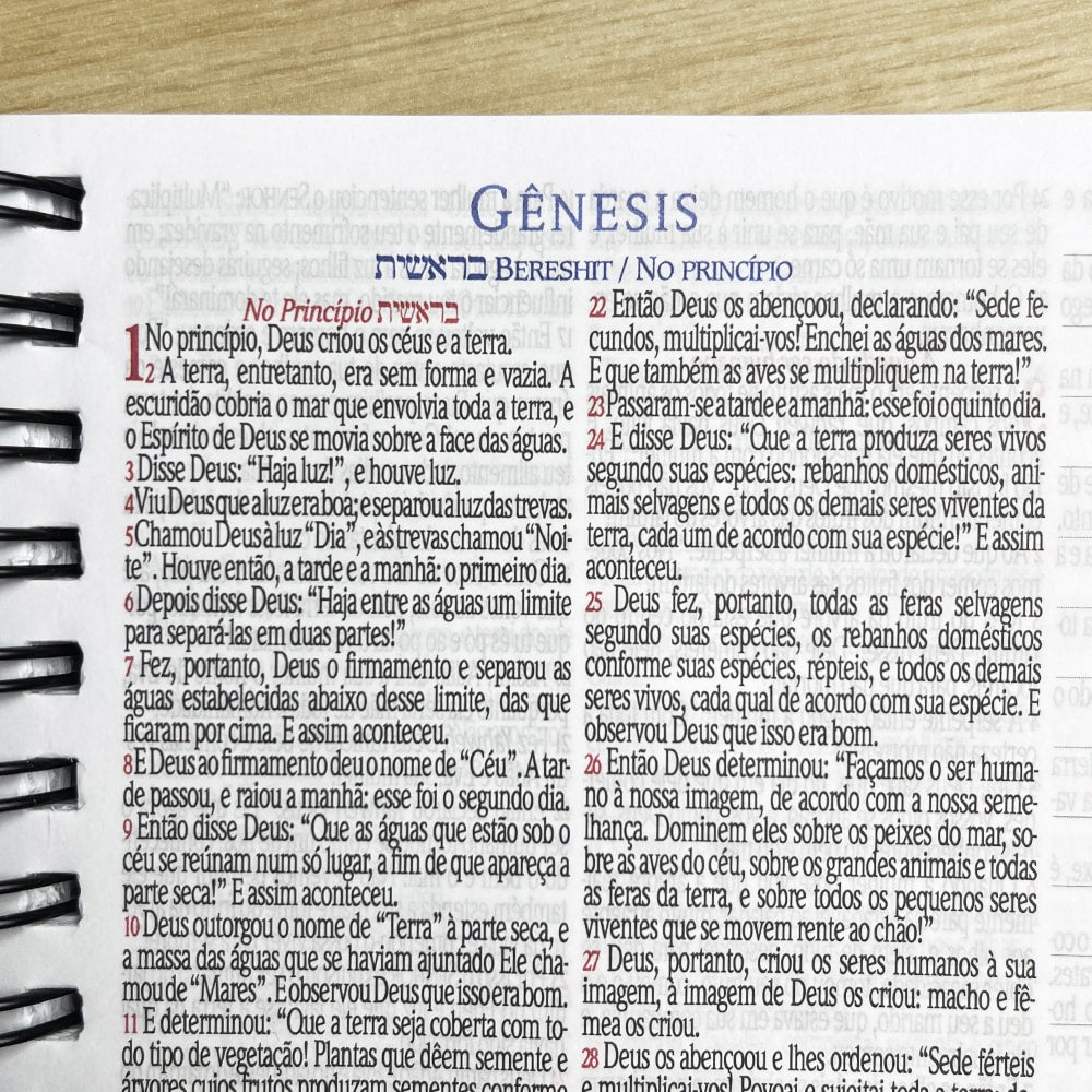 Bíblia Sagrada KJA 1611 | Letra Normal | Capa Dura Espiral Calvário