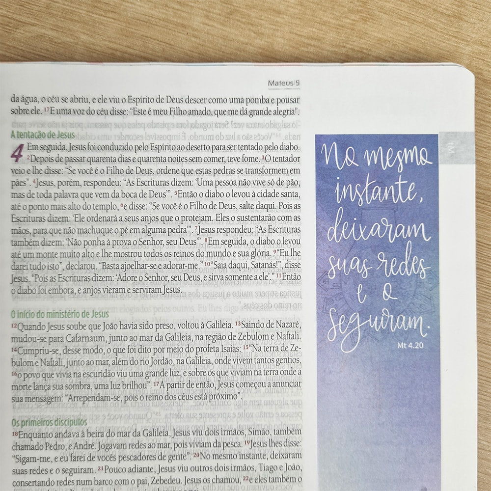 Bíblia Ilustrada Anote Cartão de Primavera | NVT | Letra Normal | Capa Dura Espiral