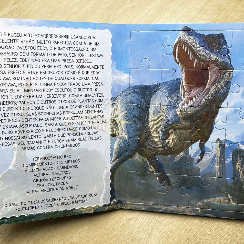 Livro Quebra-Cabeça Divertido | Dinossauros T- Rex