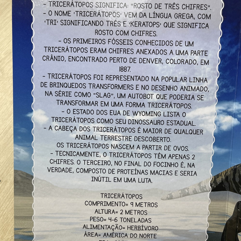 Livro Quebra-Cabeça Divertido | Dinossauros Tricerátopos