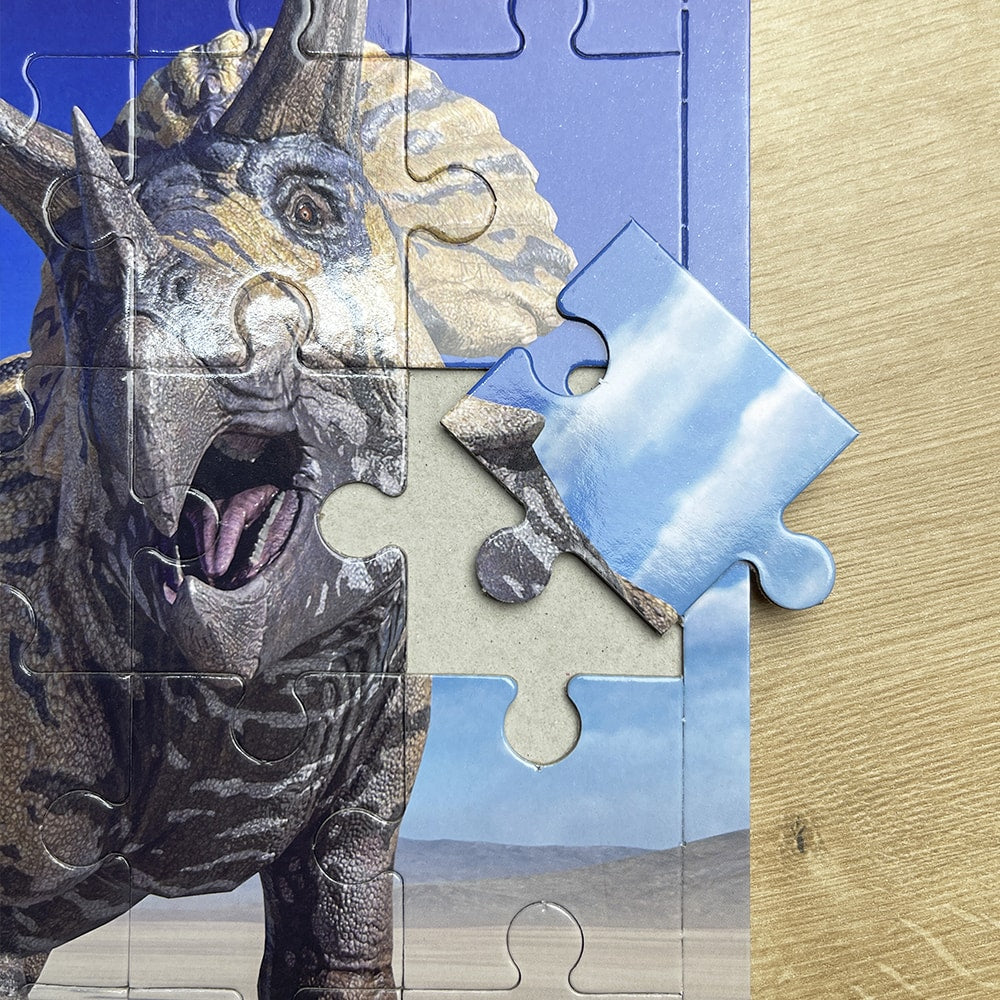 Livro Quebra-Cabeça Divertido | Dinossauros Tricerátopos