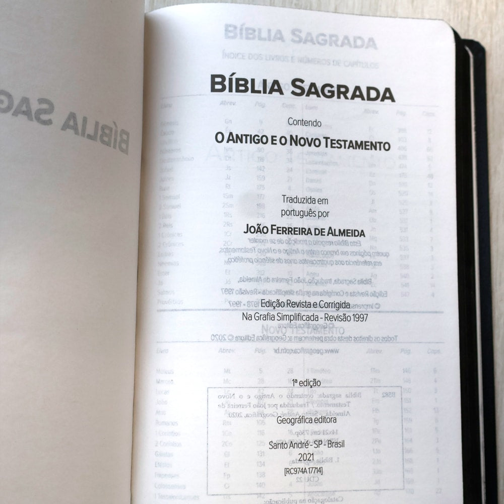 Bíblia Sagrada | ARC | Letra Normal | Capa Flexível Preta
