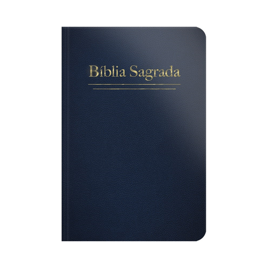 Bíblia Sagrada | ARC | Letra Grande | Capa Semi Luxo Azul