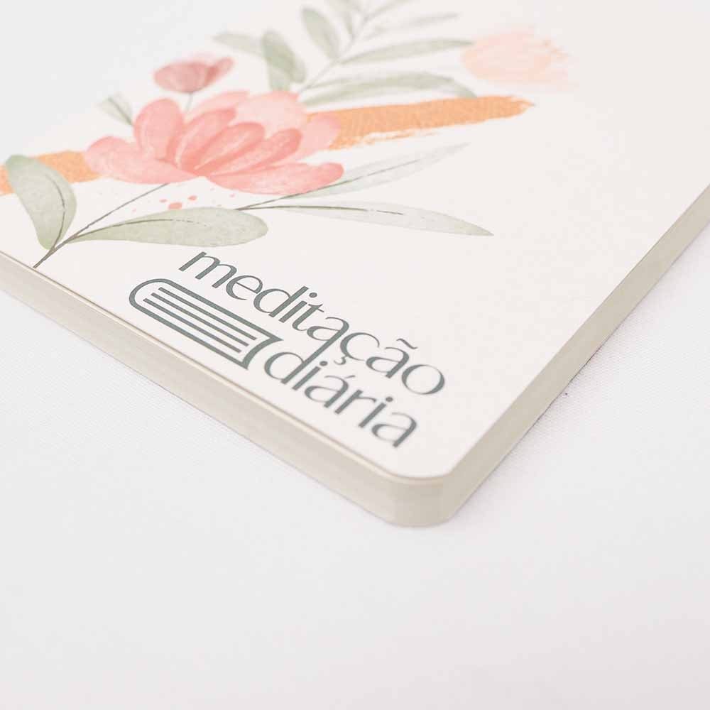 Bloco de Anotações | Meditação Diária | Capa Rosas