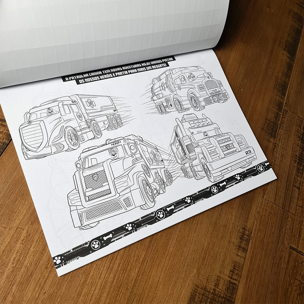 Prancheta para Colorir Patrulha Canina | 1500 Adesivos