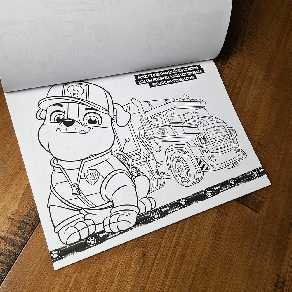 Prancheta para Colorir Patrulha Canina | 1500 Adesivos