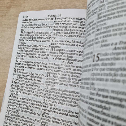 Bíblia Sagrada com Harpa Avivada e Corinhos | Letra Hipergigante | ARC | Semi-flexível Floral Noturna