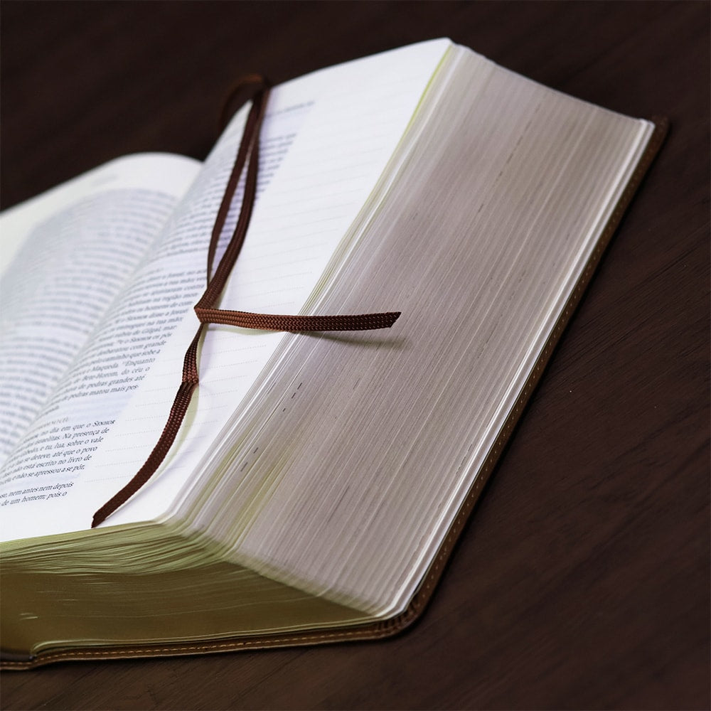 Bíblia The Purpose Book | A21 | Letra Normal | Espaço Para Anotações | Capa Couro Soft Janela