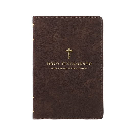 Novo Testamento | NVI | Leitura Perfeita | Couro Soft Cruz Marrom