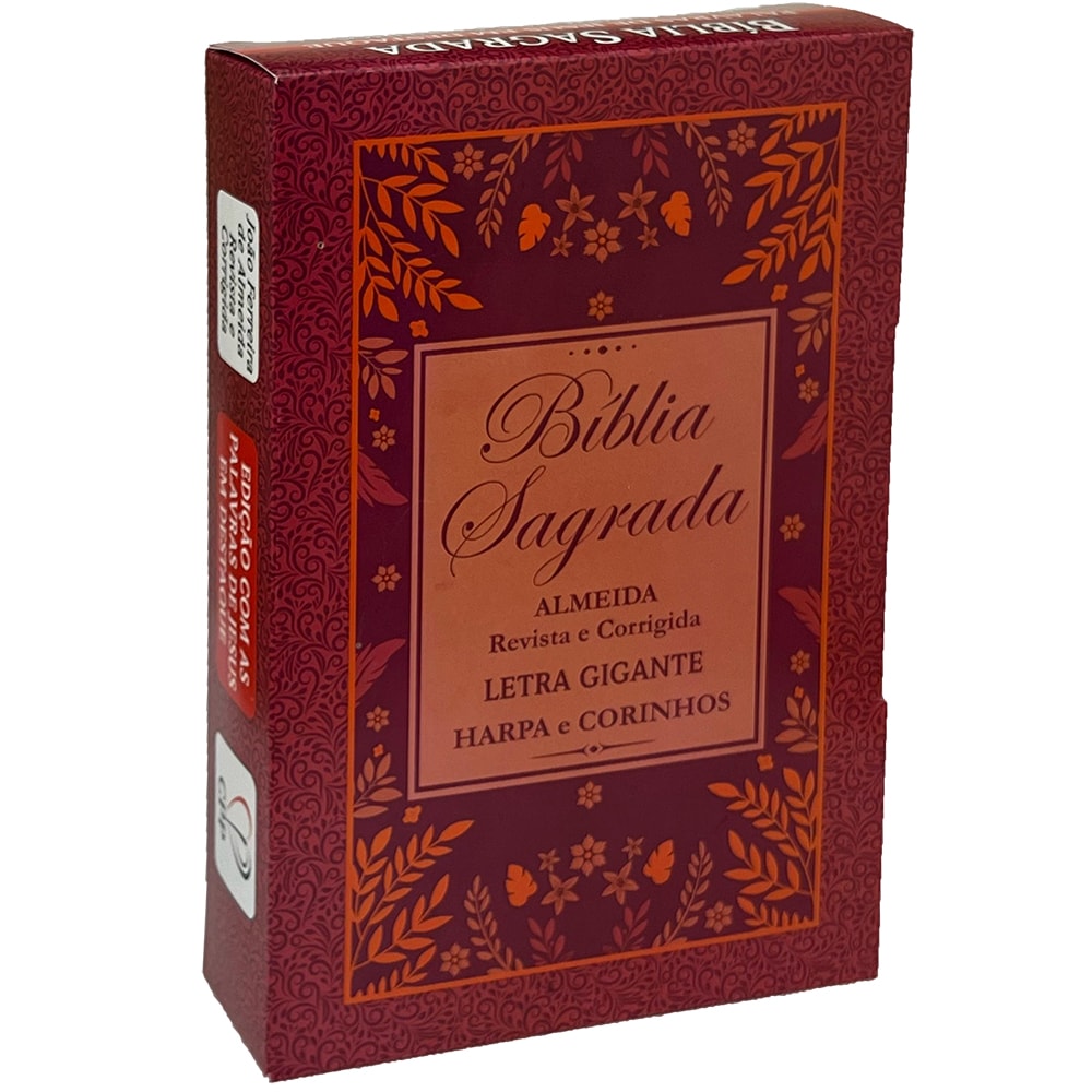 Bíblia Sagrada com Harpa Avivada e Corinhos | Letra Hipergigante | ARC | Capa Luxo Flores Laminada