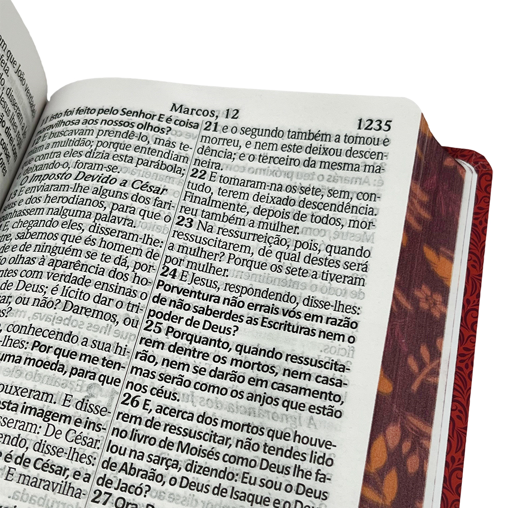 Bíblia Sagrada com Harpa Avivada e Corinhos | Letra Hipergigante | ARC | Capa Luxo Flores Laminada