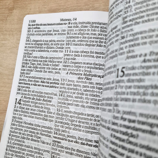 Bíblia Sagrada com Harpa Avivada e Corinhos | Letra Hipergigante | ARC | Semi-flexível Estampado Azul