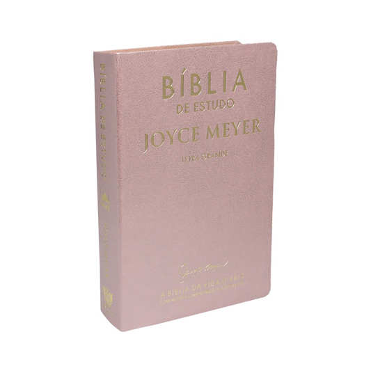 Bíblia De Estudo Joyce Meyer | NVI | Letra Grande | Capa Luxo Rosa