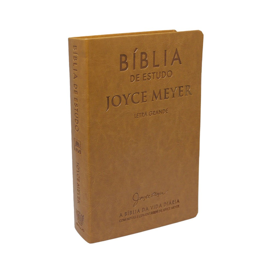 Bíblia De Estudo Joyce Meyer | NVI | Letra Grande | Capa Luxo Mostarda