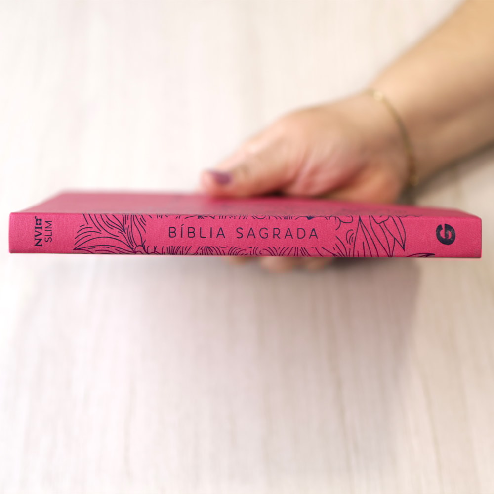 Bíblia Sagrada Slim | NVI | Letra Maior | Capa Luxo Nude