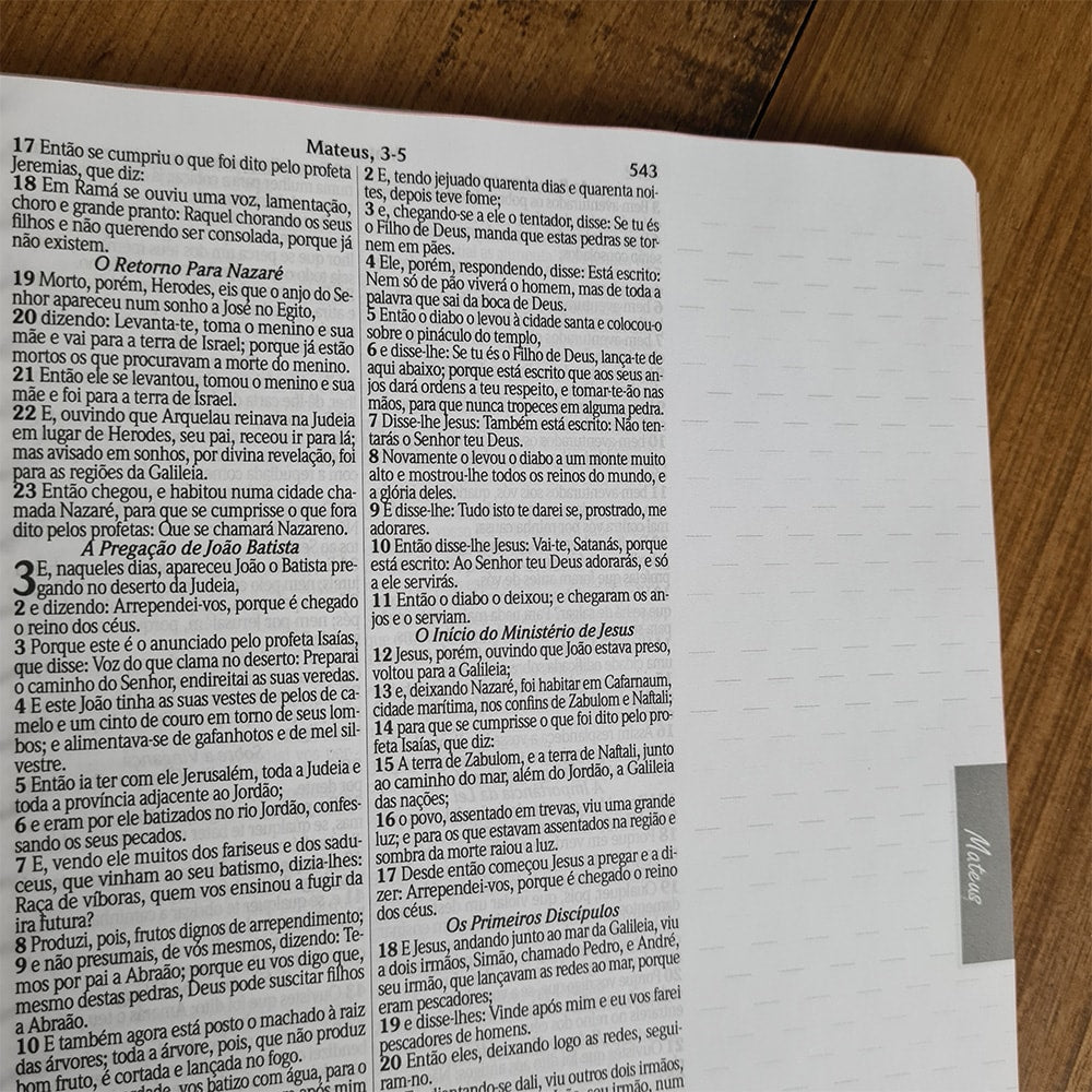 Bíblia com Pautas para Anotações | ARC | Harpa e Corinhos | Letra Normal | Capa Dura Espiral Multiplicação dos Pães