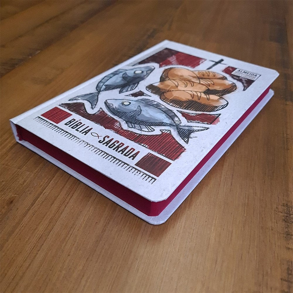 Bíblia Sagrada Slim | Harpa e Corinhos | ARC | Letra Normal | Capa Dura Multiplicação dos Pães