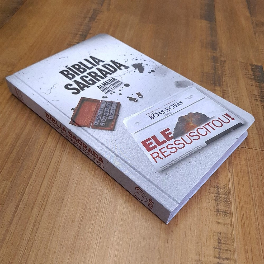 Bíblia Sagrada Slim | Harpa e Corinhos | ARC | Letra Normal | Capa Dura Ressuscitou