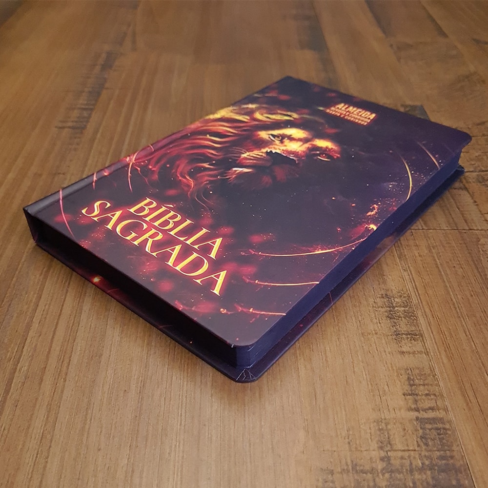 Bíblia Sagrada Slim | Harpa e Corinhos | ARC | Letra Normal | Capa Dura Leão Épico