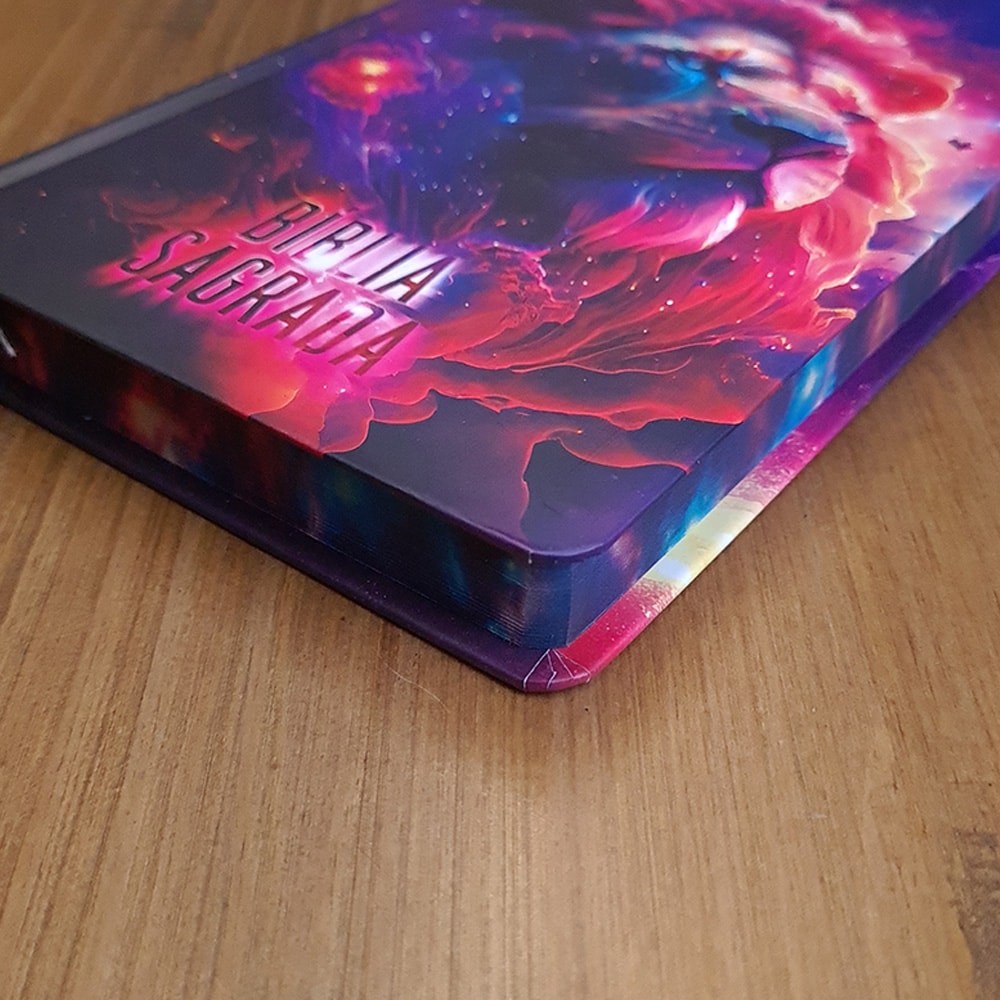Bíblia Sagrada Slim | Harpa e Corinhos | ARC | Letra Normal | Capa Dura Leão Nebulosa