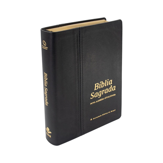 Bíblia Sagrada | NAA | Letra Gigante | Capa Couro Legítimo Preta