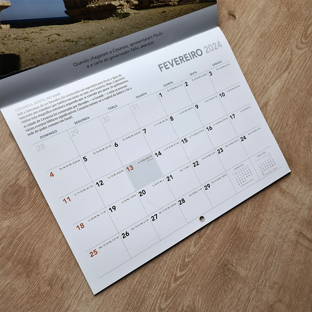 Pão Díario | Calendário 2024 | Terras Bíblicas