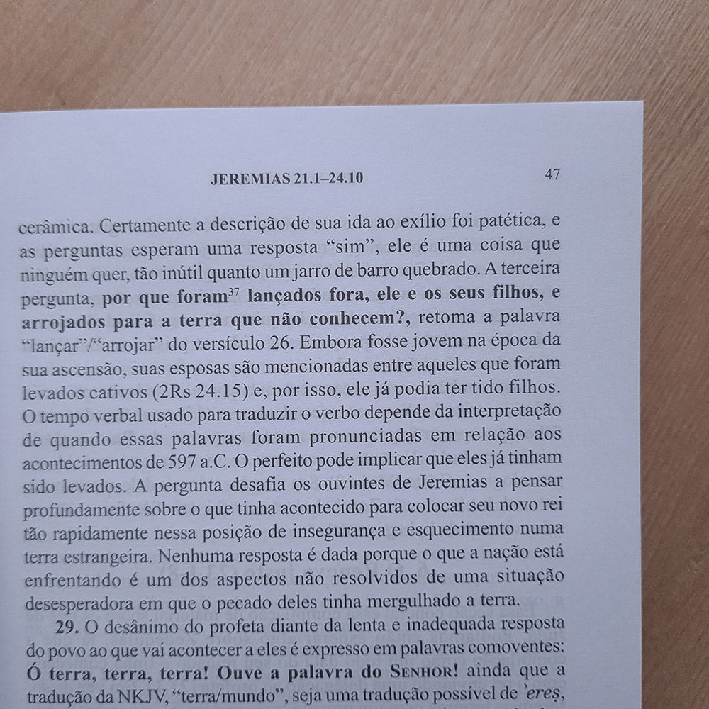 Comentários do Antigo Testamento | Jeremias | Vol 2 Cap 21 a 52 | John L Mackay