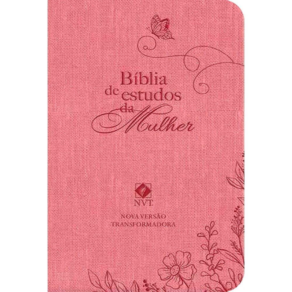 Bíblia de Estudos da Mulher | NVT | Letra Normal | Capa Luxo Rosa