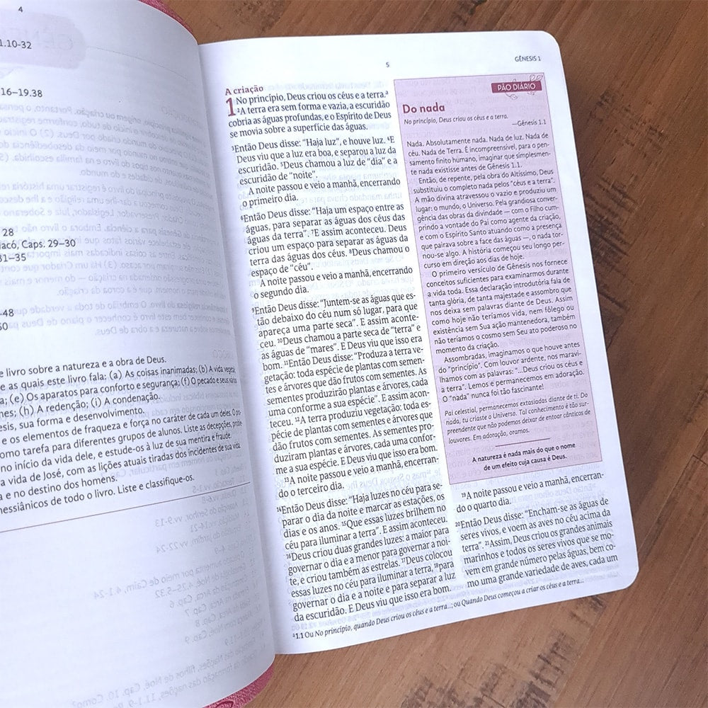 Bíblia de Estudos da Mulher | NVT | Letra Normal | Capa Luxo Rosa