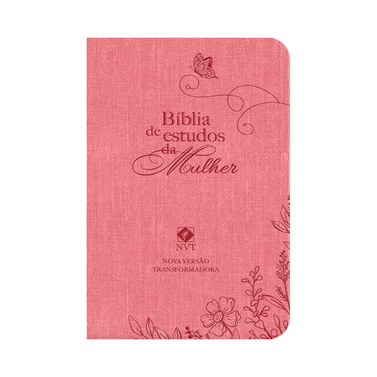 Bíblia de Estudos da Mulher | NVT | Letra Normal | Capa Luxo Rosa