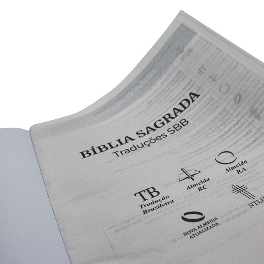 Bíblia Sagrada Traduções SBB | TB | ARC | ARA | NAA | NTLH | Letra Normal | Capa Luxo Preta