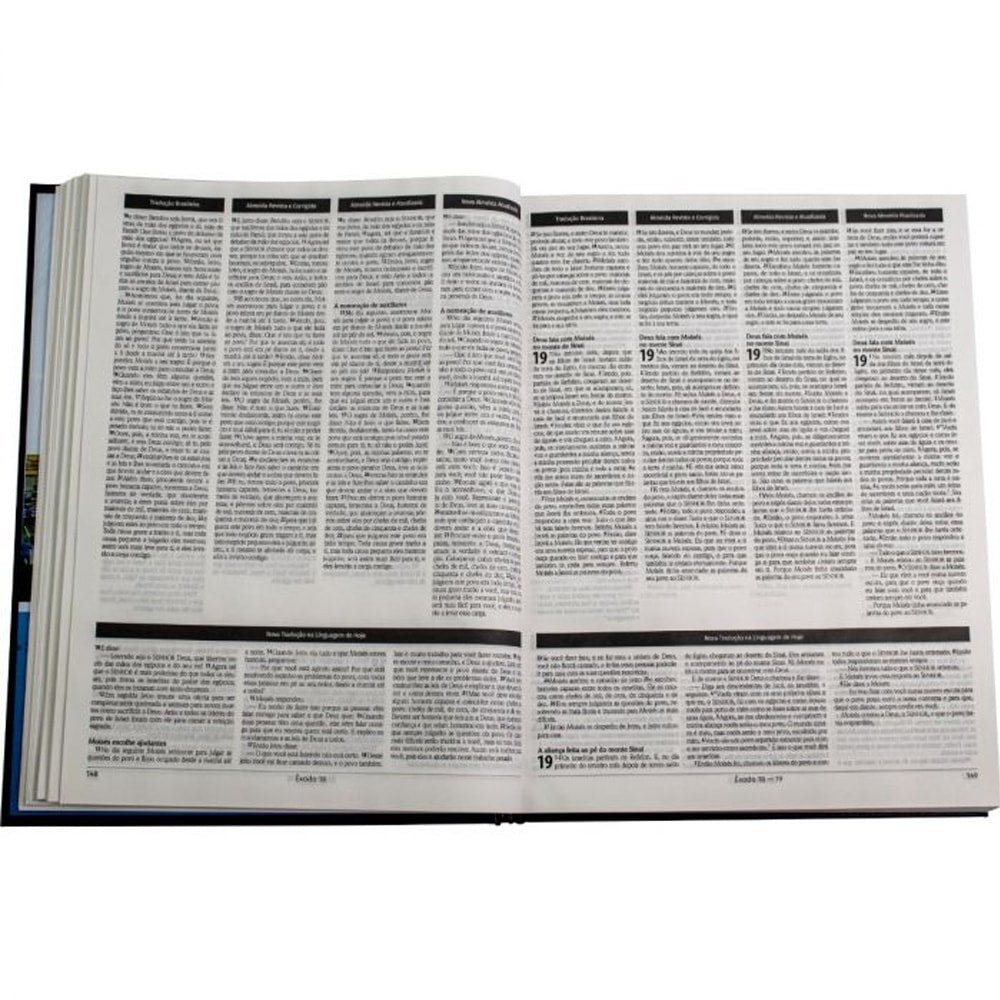Bíblia Sagrada Traduções SBB | TB | ARC | ARA | NAA | NTLH | Letra Normal | Capa Luxo Preta