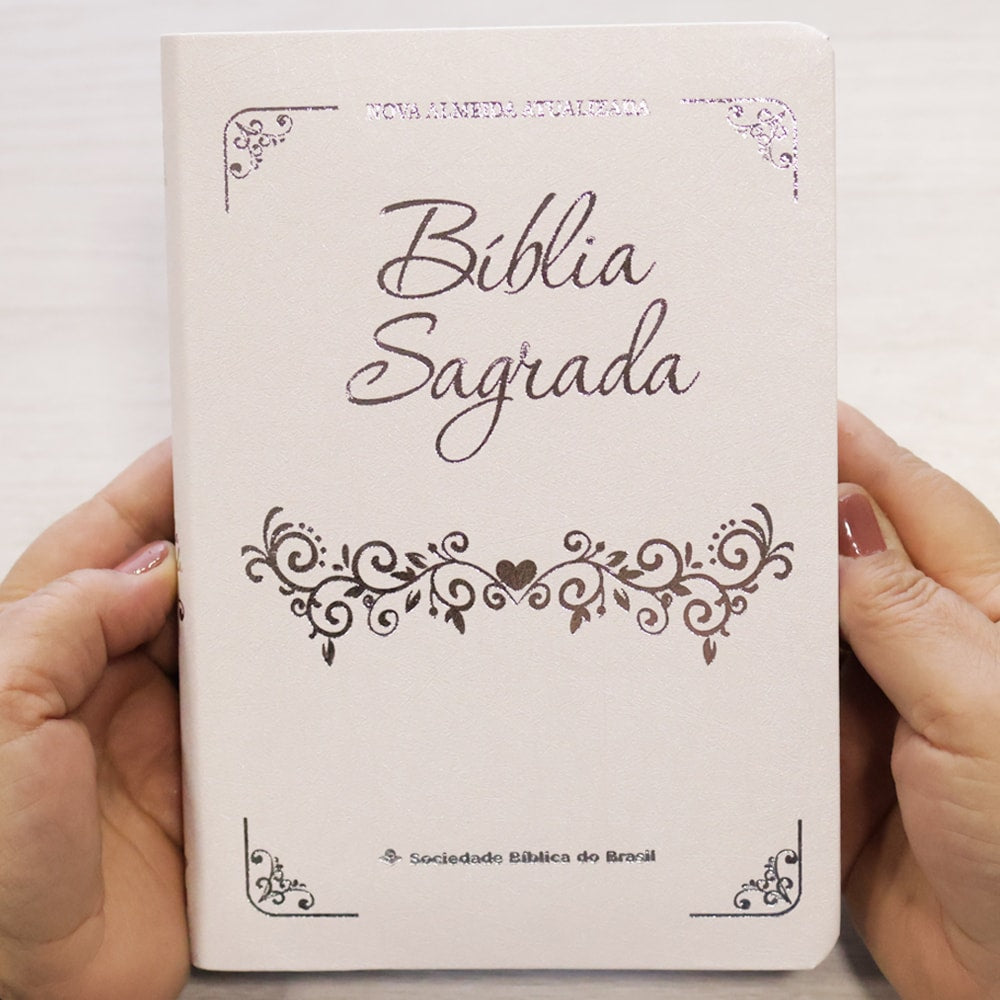Bíblia Sagrada Casamento | ARA | Letra Grande | Capa Luxo Branca